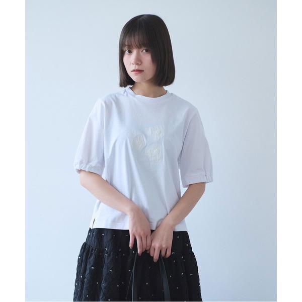 tシャツ 半袖 らくがきはな 刺繍Ｔシャツ レディース