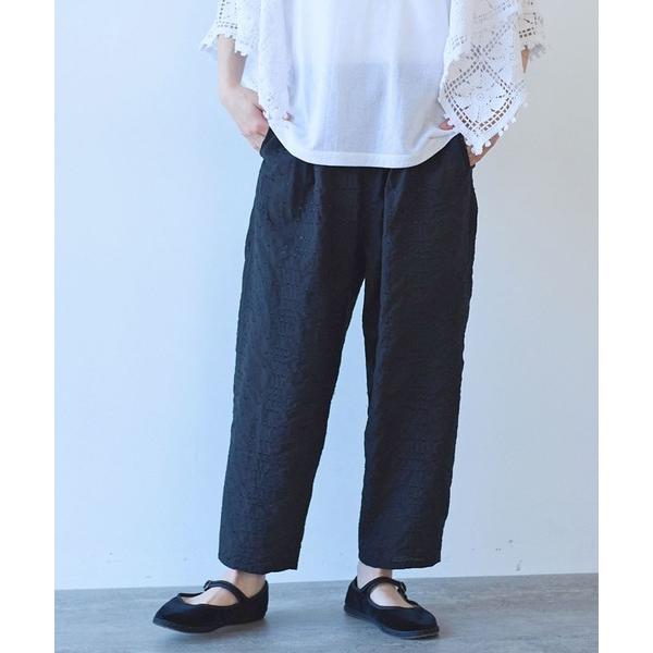 パンツ R/Ny/L memoly dot 刺繍 cropped pants レディース