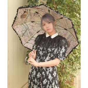 美品 SOULEIADO 晴雨兼用日傘 折りたたみ傘 花柄 SOULEIADO（ソレイアード） 日傘 折りたたみ傘 折り畳み パラソル