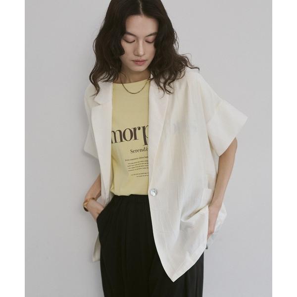 ジャケット テーラードジャケット 「WEB限定/別注」ワッシャーサテン 半袖シャツジャケット レディ...