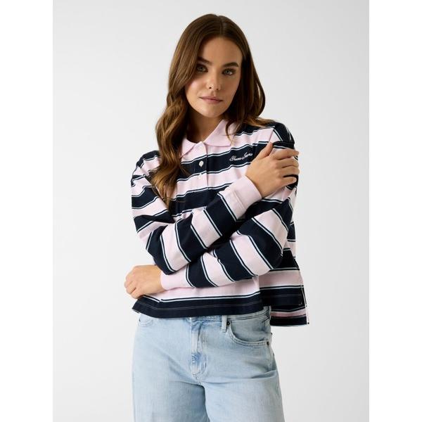 ポロシャツ ポロ GUESS JEANS OS Crop Polo ポロシャツ 長袖 レディース