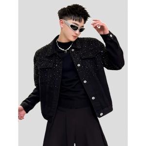 デニムジャケット gジャン 「Bls」 「ZM」「Bling Leads」ラインストーンJKT メンズ