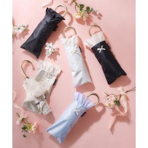 日傘 折りたたみ傘 折り畳み 晴雨兼用 「UVカット・遮光率100％」フリル付き折り畳み日傘（晴雨兼用） レディース