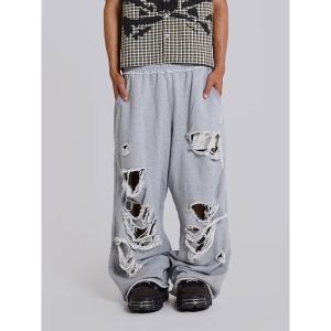 スウェットパンツ ジャージ 「Bls」 「ZM」「Bling Leads」ダメージ加工 スウェットパンツ メンズ レディース