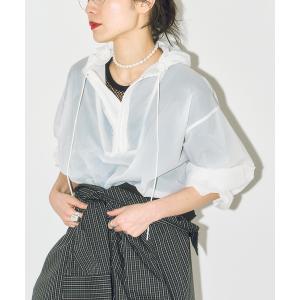 ブラウス シャツ SHEER NYLON ANORAK：シャツ レディース