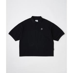 ポロシャツ 半袖 「ADAMPATEK/アダムパテック」BITE APPLE patch polo shirt  ポロシャツ メンズ レディース