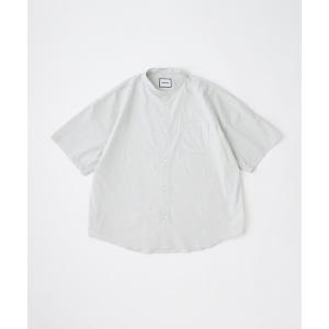 シャツ 「ADAMPATEK/アダムパテック」ap embroidery stand collar shirt スタンドカラー刺繍シャツ