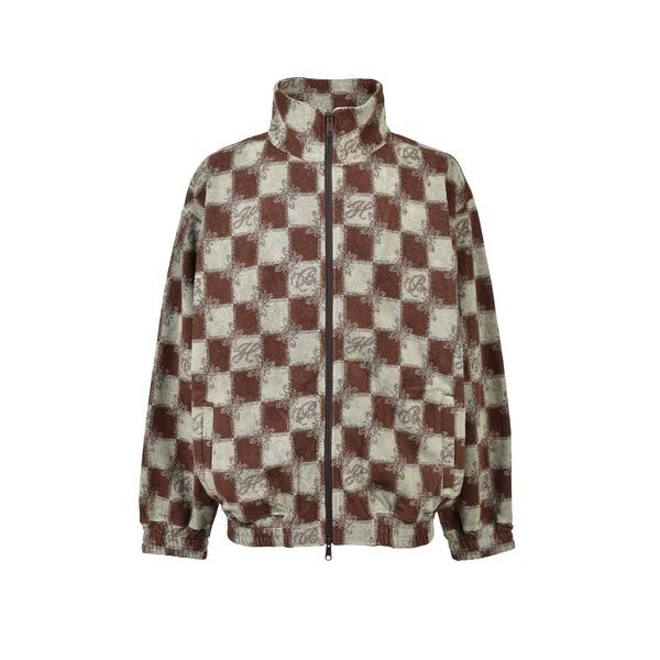 コート ジャケット BLOCK CHECK PILE JACKET メンズ レディース