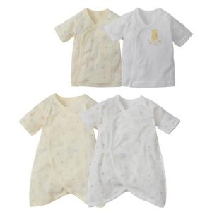 ベビー 「スヌーピー・ディズニー」ベビー肌着４枚セット（短肌着２枚＋コンビ肌着２枚）