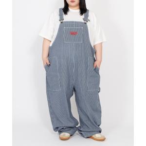 サロペット オーバーオール ロゴ刺繍デニムオーバーオール レディース メンズ