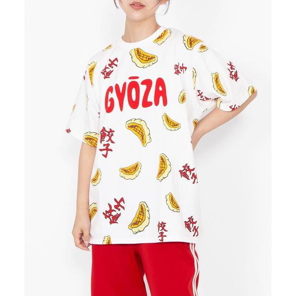 tシャツ 「新サイズ」フード総柄Ｔシャツ(GYOZA） レディース メンズ