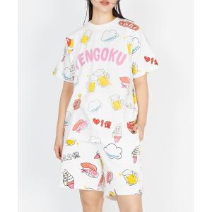 tシャツ 「新サイズ」天国と地獄総柄Ｔシャツ レディース メンズ