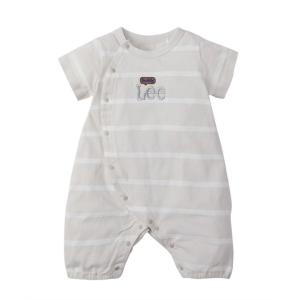 ベビー服 ロンパース 「Buddy Lee」ボーダー柄半袖カバーオール　「綿100%」