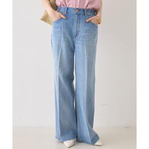 ジーンズ デニム デニムパンツ 「RED CARD/レッドカード」Relaxy Slogan リラクシー スローガン ワイドストレートデニム/美脚