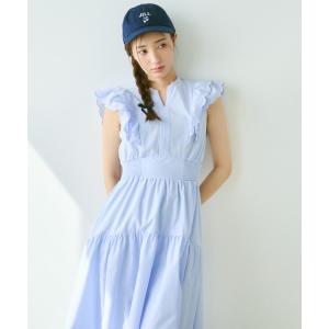 ワンピース カットワークカラーワンピース