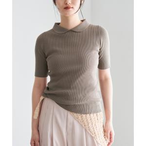 ニット セーター ECO SPLASH襟付きプルオーバー レディース