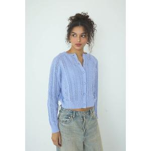 カーディガン Open Work Knit Cardigan /透かし編みカーディガン レディース
