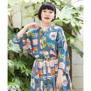 ブラウス シャツ 161682：orion×ScoLar トロピカルポップ缶総柄シャツ レディース