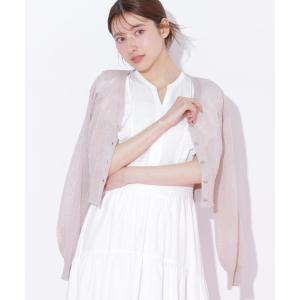 ニット セーター シャイニーシアーカーディガン レディース