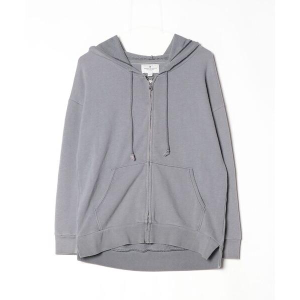 「American Eagle」 ジップアップパーカー S グレー レディース
