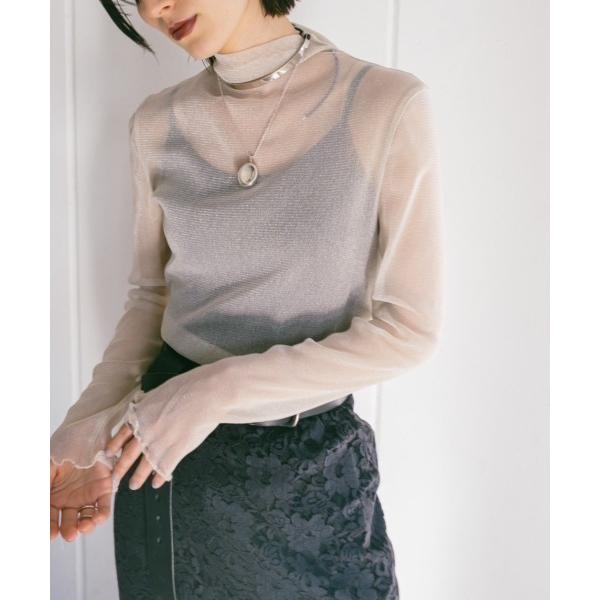 「sahara」 長袖カットソー FREE シルバー レディース