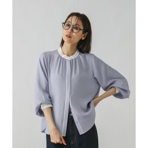 「GLOBAL WORK」 長袖ブラウス MEDIUM ラベンダー レディース