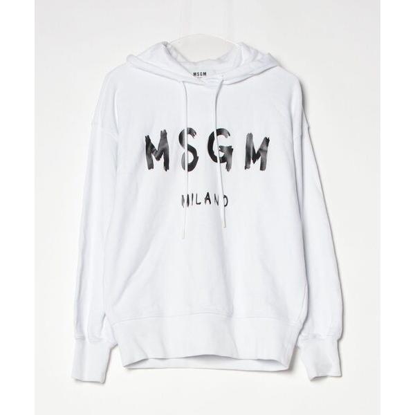 「MSGM」 プルオーバーパーカー - ホワイト レディース