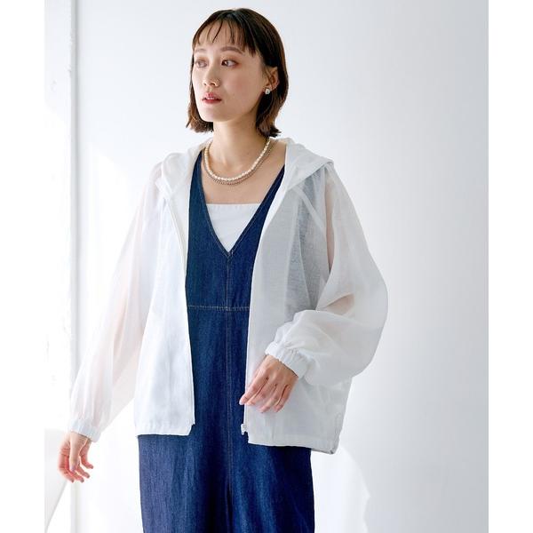 パーカー 「洗える」サマ美え シアーZIPパーカー「CROSS FUNCTION/クロスファンクショ...