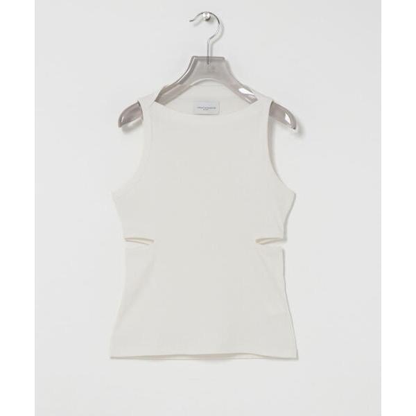 タンクトップ ノースリーブ new basic　SIDE SLIT RIB TOPS レディース