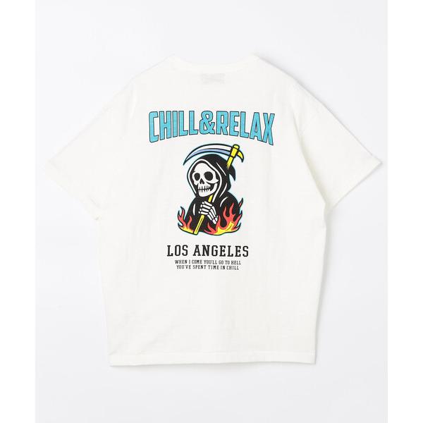 tシャツ 限定展開 CHILLAX/チラックス スラブ天竺プリントS/S TEE メンズ