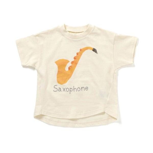 tシャツ 楽器切り絵プリント半袖Tシャツ キッズ 子供服 男の子 女の子