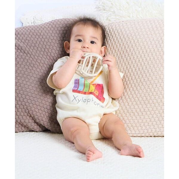 ベビー服 ロンパース 楽器＆動物プリントボディスーツ