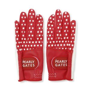 レア！パーリーゲイツ　ゴルフグローブ　ゴルフ　Sサイズ　19センチ　両手　ネイル PEARLY GATES（パーリーゲイツ） ゴルフ 「PEARLY GATES」りんご柄
