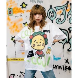 tシャツ guernika/ゲルニカ/Drooping COJI-COJI Paint T-shirt / White メンズ レディース
