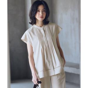 ブラウス シャツ スムースクロス ピンタックブラウス レディース