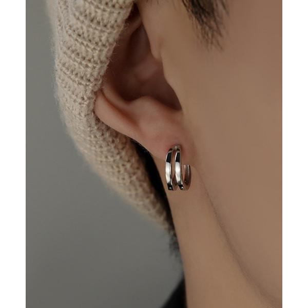 ピアス FReePLACe/ダブルフープ シンプルピアス R0174 レディース