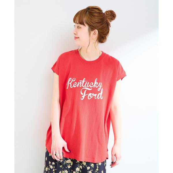 tシャツ 手洗い可 / アソートフレンチスリーブロゴTEE レディース