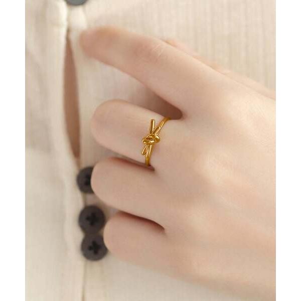 指輪 リング 「ステンレス」ノットリボンリング レディース