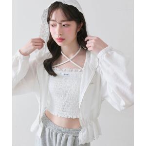 パーカー ペプラムマンパ レディース