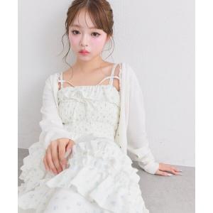 ワンピース 「主役級/5色展開」Saxe flower stroll ロングワンピ