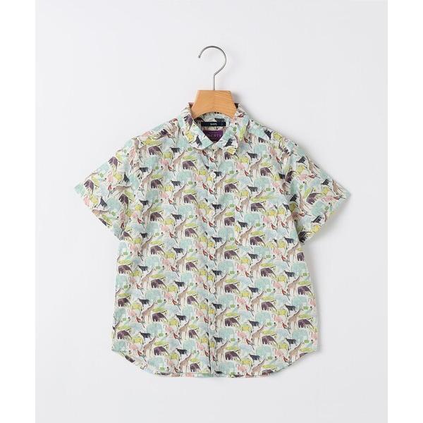 ブラウス シャツ SHIPS KIDS:80〜90cm / リバティ プリント 半袖 シャツ キッズ...