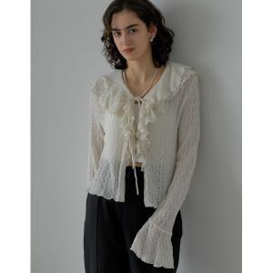 ブラウス シャツ 「MEISM by Re:EDIT」ふくれジャガードレースフリルリボンブラウス レディース