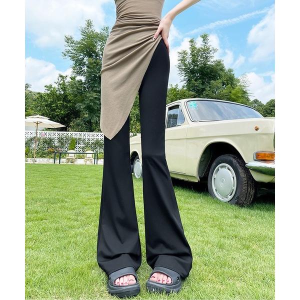 パンツ ハイウエストフレアパンツ レディース