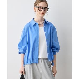 ブラウス シャツ ドロストシャツブルゾン「ストライプ柄・無地」 レディース