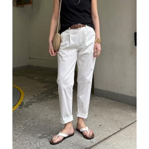 パンツ 「美脚効果抜群」さらひやジップレステーパードパンツ レディース