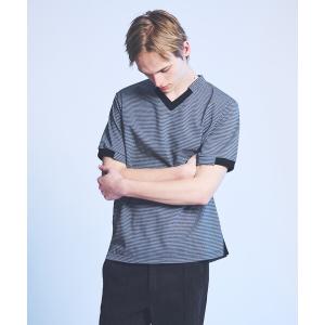 tシャツ フィンリーチェック ジャガード VネックTシャツ メンズ レディース
