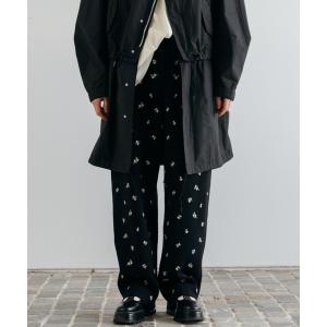 パンツ FLOWER EMBROIDERY KNIT PANTS/フラワーエンブロイダリーニットパンツ レディース