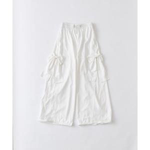 カーゴパンツ サイドレースリボンカーゴパンツ レディース