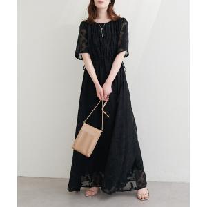 ワンピース ジャガードウエストリボンワンピースの商品画像