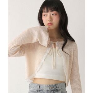 カーディガン レースボレロカーディガン　672567 レディース